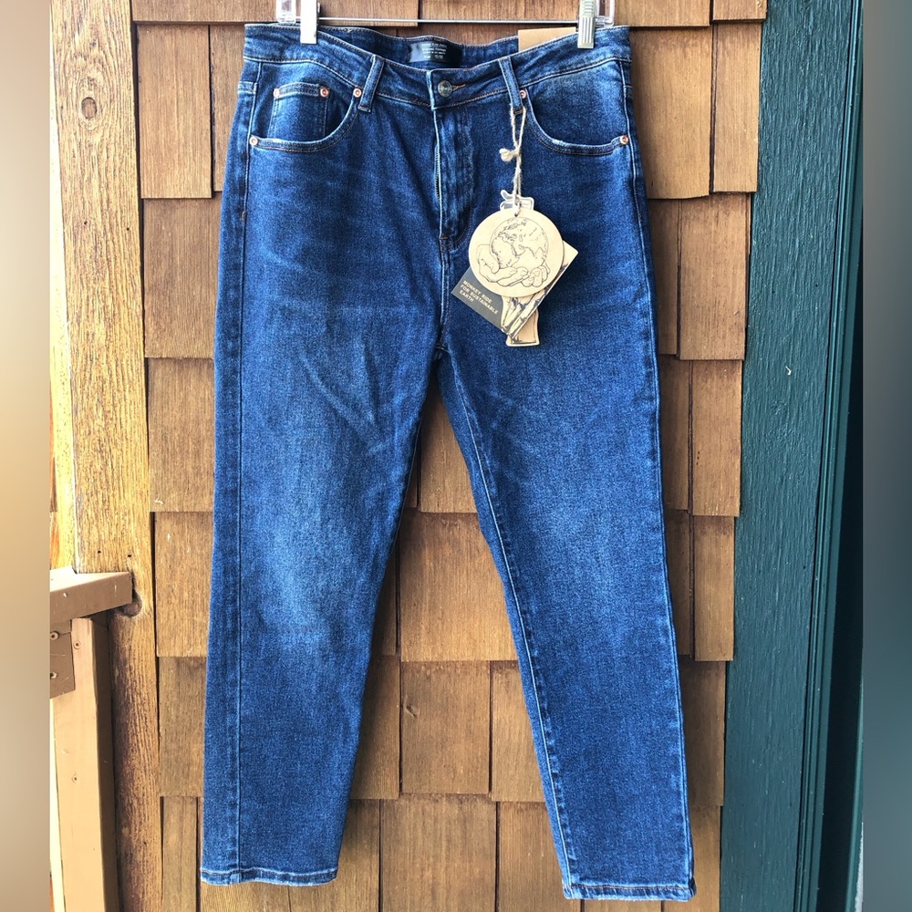 MONKEY RIDE JEANS Mid Rise SKINNY Dark Blue SIZE 17/33 Style MPW1379